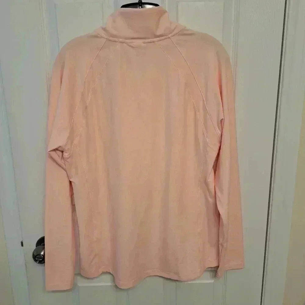 New Balance Half Zip Pullover Peach Large Active Top Lightweight Performance Top - Picture 2 of 12